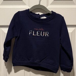 Cadet Rousselle Fleur Navy Blue Kids Sweatshirt